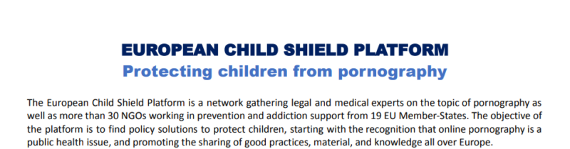 European Child Shield Platform publishes advocacy document - FAFCE